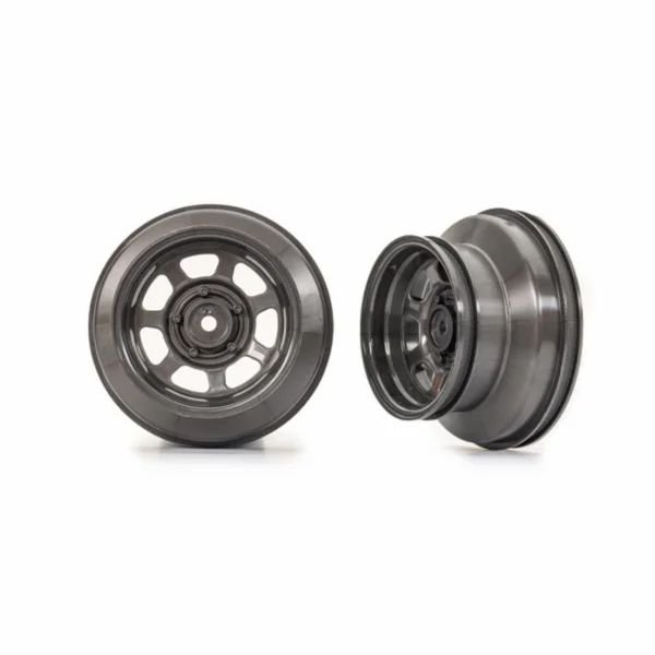 Traxxas Wheels, dirt oval, graphite gray, dual profile (2.2 outer, 3.0 inner) (2) (2WD front only)