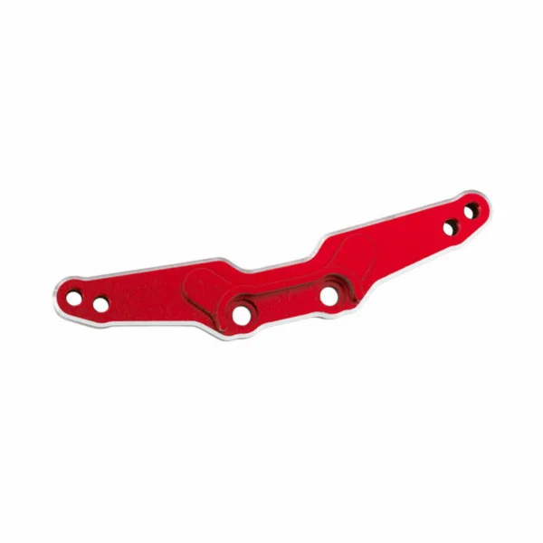Traxxas Shock tower, rear, 6061-T6 aluminium (red-anodised)/ 3x15mm BCS (with threadlock) (2)
