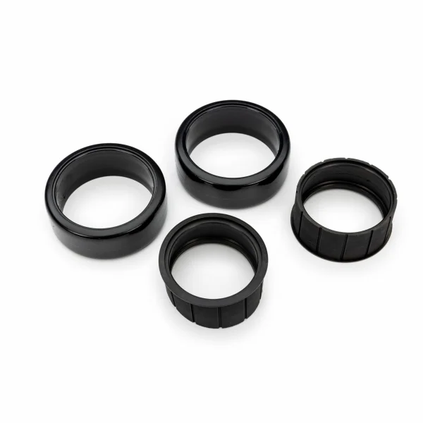 Traxxas Tyres, 1.9 Drift (1 dot, hard, rough surfaces) (front) (2)/ rubber inserts (2)