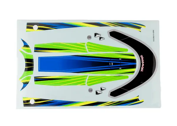 Traxxas Decal set, hatch (green) (waterproof) (for Disruptor) &mdash; image 2 of 2