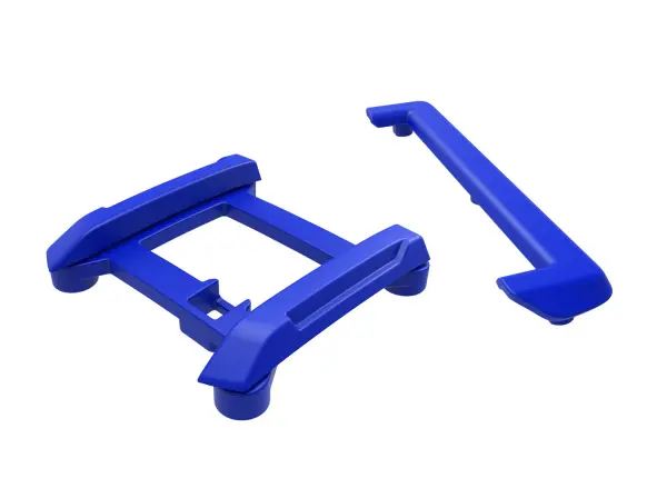 Traxxas Skid plate (roof), tailgate protector (blue), mounts (2), 3x8mm BCS (7) (fits 10711 body) — image 2 of 2