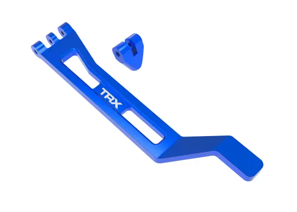 Traxxas Battery hold-down, hold-down post (blue-anodised 6061-T6 aluminium), 3x15mm BCS (with threadlock) (1) — image 2 of 2