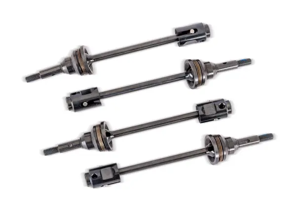 Traxxas Driveshafts, steel constant-velocity (assembled), front or rear (4), drive cups (4), screw pins (4) (for use with 10790 Mini MAXX WideMaxx suspension kit) — image 2 of 2