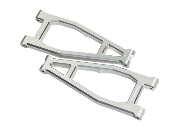 Traxxas Suspension arms, upper (left + right, front) (6061-T6 aluminium, silver-anodised), 3x8mm BCS (with threadlock) (8) — image 2 of 2