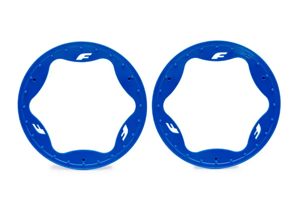 Traxxas Beadlock rings, rear, blue (4.3) (2) — image 2 of 2