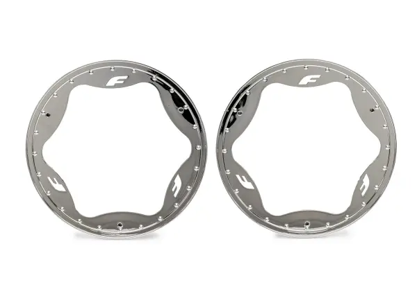 Traxxas Beadlock rings, rear, chrome (4.3) (2) &mdash; image 2 of 2