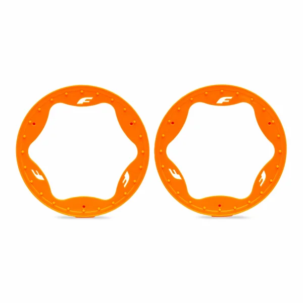 Traxxas Beadlock rings, rear, orange (4.3) (2)