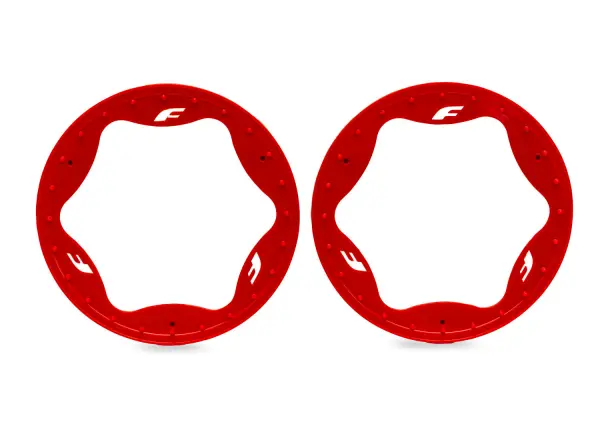 Traxxas Beadlock rings, rear, red (4.3) (2) — image 2 of 2