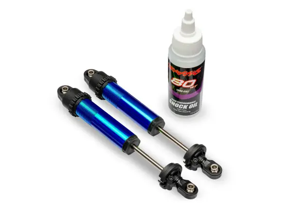 Traxxas Shocks, GT-MAXX, rear, aluminium, blue-anodised (fully assembled w/o springs) (2) — image 2 of 2