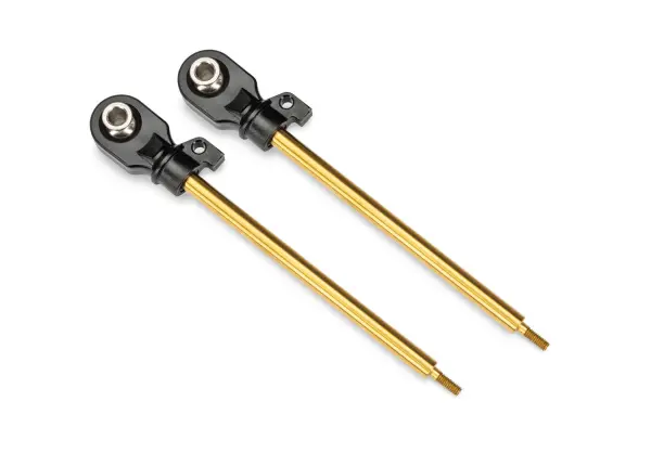 Traxxas Shock shafts, GT-MAXX, 110mm (assembled with rod ends + hollow balls) (TiN-coated) (2) — image 2 of 2
