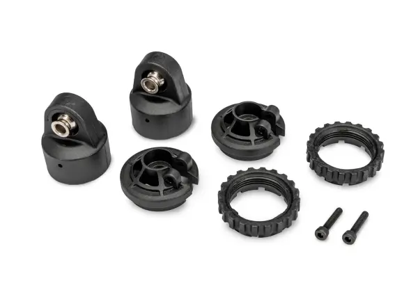 Traxxas Shock caps, GT-MAXX shocks (for 4mm pins)/ spring perch/ adjusters/ 2.5x14 CS (2) (for 2 shocks) — image 2 of 2