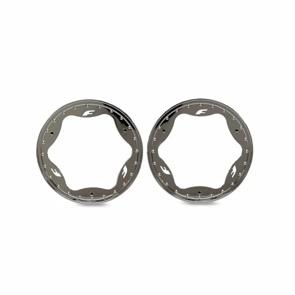 Traxxas Beadlock rings, front, chrome (3.5) (2)