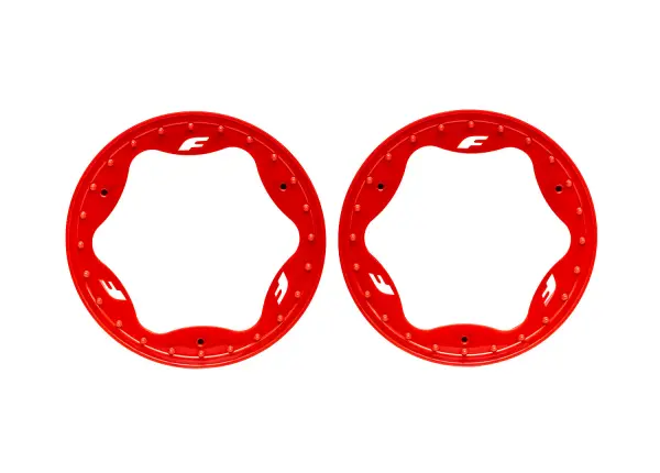 Traxxas Beadlock rings, front, red (3.5) (2) &mdash; image 2 of 2