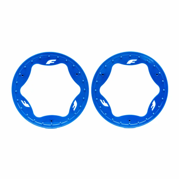 Traxxas Beadlock rings, rear, blue (3.9) (2)