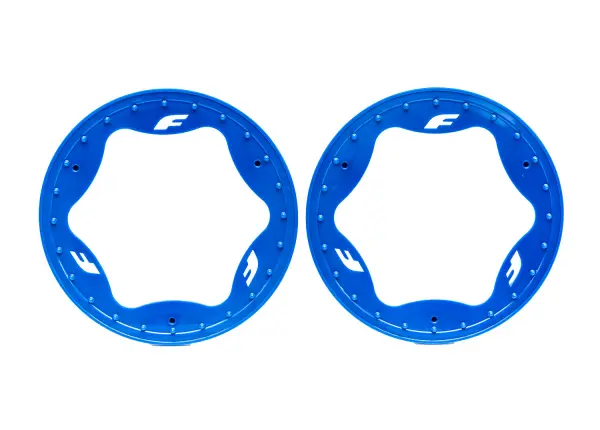 Traxxas Beadlock rings, rear, blue (3.9) (2) — image 2 of 2