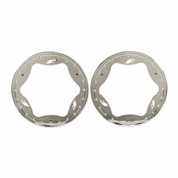 Traxxas Beadlock rings, rear, chrome (3.9) (2)