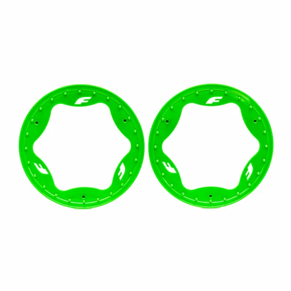 Traxxas Beadlock rings, rear, green (3.9) (2)