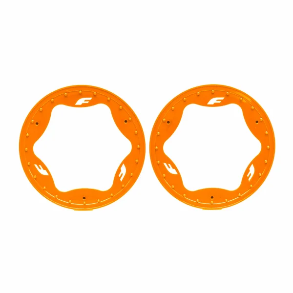 Traxxas Beadlock rings, rear, orange (3.9) (2)