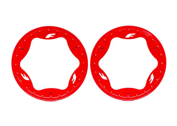 Traxxas Beadlock rings, rear, red (3.9) (2) — image 2 of 2