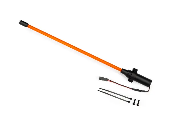 Traxxas Whip light, LED, orange (assembled) (1)/ 3x12mm BCS (2) (replacement for 1 whip light, left or right) (requires 6588X accessory power supply) — image 2 of 2