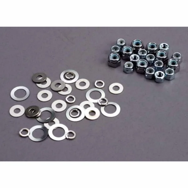 Traxxas Nut set lock nuts (3mm (11) and 4mm(7) washer set