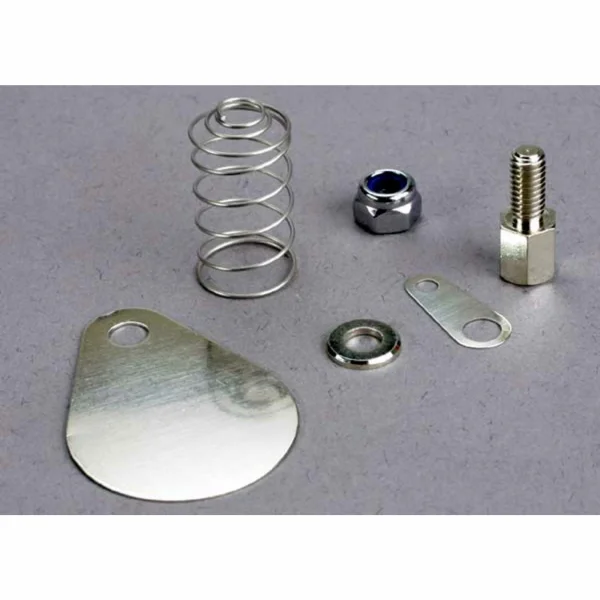 Traxxas Antenna spring/ connector terminal/ antenna post with washer nut/ antenna plate