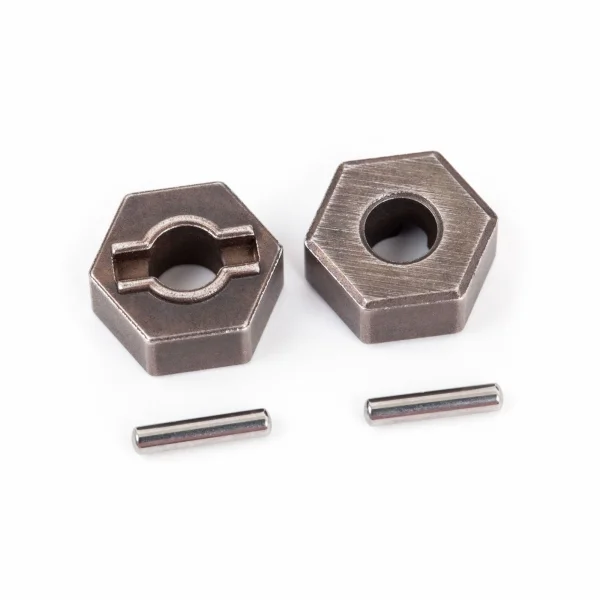 Traxxas Wheel hubs, hex (steel) (2)/ axle pins (2)