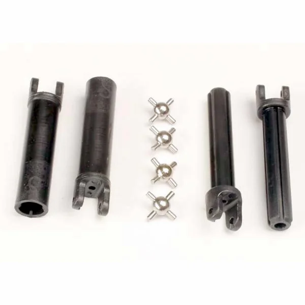 Traxxas Half shafts long truck (external-splined (2) internal-splined (2)/ metal U-joints (4)