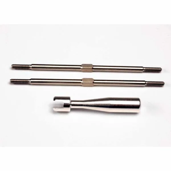 Traxxas Turnbuckles titanium 94mm (front tie rods) (2)/ billet Aluminium wrench