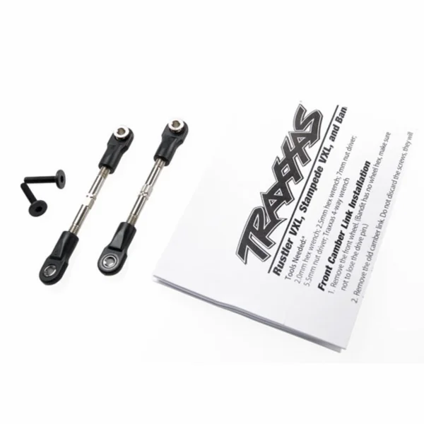 Traxxas Turnbuckles camber link 47mm (67mm center to center) (front) (assembled with rod ends and hollow balls) (1 left 1 right)