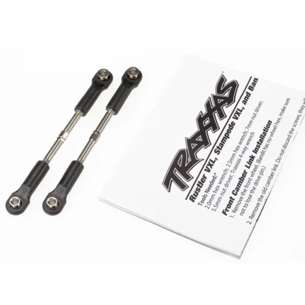 Traxxas Turnbuckles toe link 55mm (75mm center to center) (2) (assembled with rod ends and hollow balls)