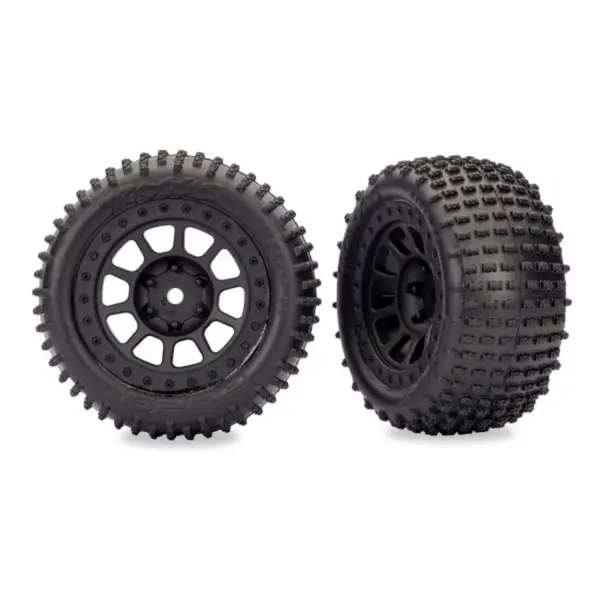 Traxxas 2.2 Black Wheels with Alias Tyres (2)