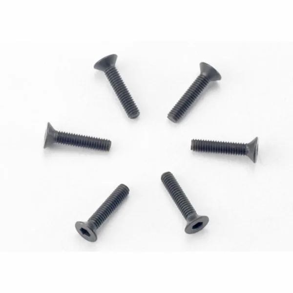 Traxxas Screws 2.5x12mm countersunk machine (hex drive) (6)
