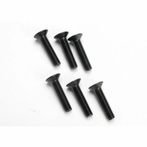 Traxxas Screws 4x18mm countersunk machine (hex drive) (6)