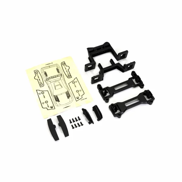 Traxxas Body conversion kit, Stampede (includes front + rear body mounts, latches, hardware) (for clipless mounting)