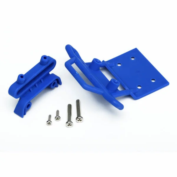 Traxxas Bumper front / bumper mount front / 4x23mm RM (2)/ 3x10mm RST (2) (blue)