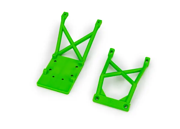 Traxxas Skid Plates, Front + Rear (Green) &mdash; image 2 of 2