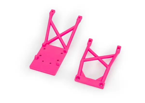 Traxxas Skid Plates, Front + Rear (Pink) &mdash; image 2 of 2