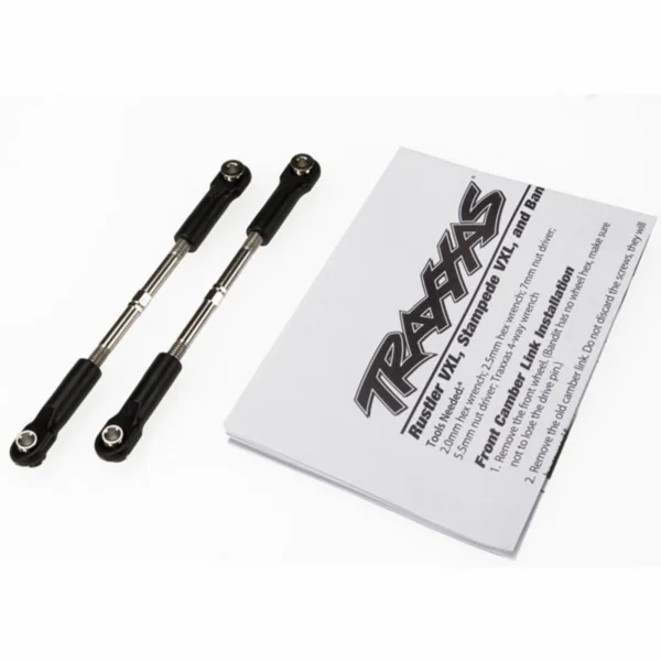 Traxxas Turnbuckles toe link 61mm (96mm center to center) (2) (assembled with rod ends and hollow balls) (fits Stampede)