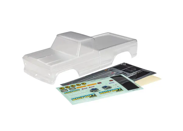 Traxxas Body, Bigfoot No. 1 (clear, requires painting)/ window masks/ decal sheet (requires 3747 body support for clipless mounting) &mdash; image 2 of 2