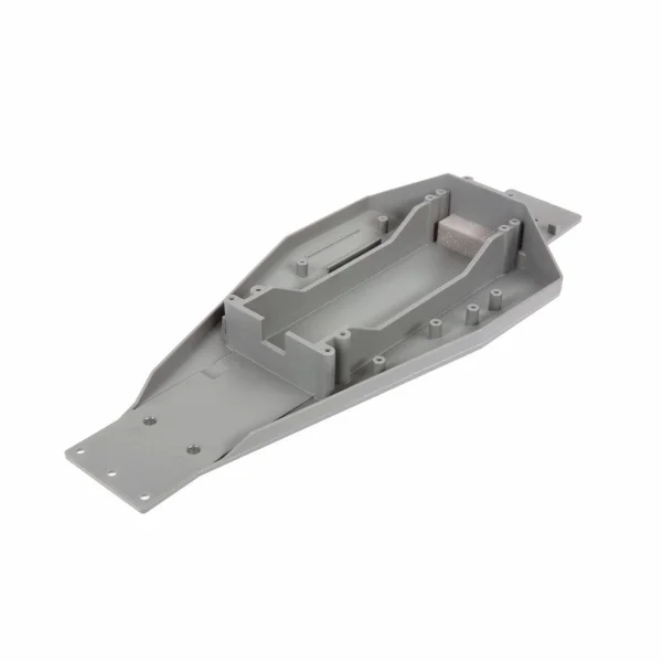 Traxxas Lower chassis (gray) (166mm long battery compartment) (fits both flat and hump style battery packs) (use only with 3725R ESC mounting plate)
