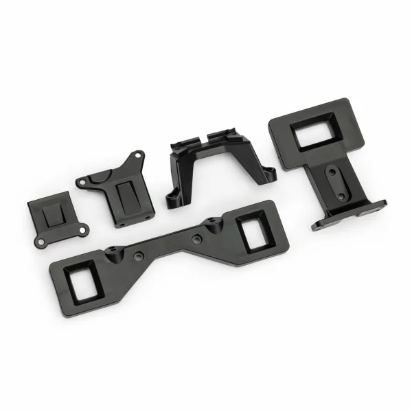 Traxxas Body mounts (front + rear)/ spacer, front/ body mount bracket, rear (2) (for clipless body mounting) (fits 3695 or 9495 transmission) ** CLEARANCE **