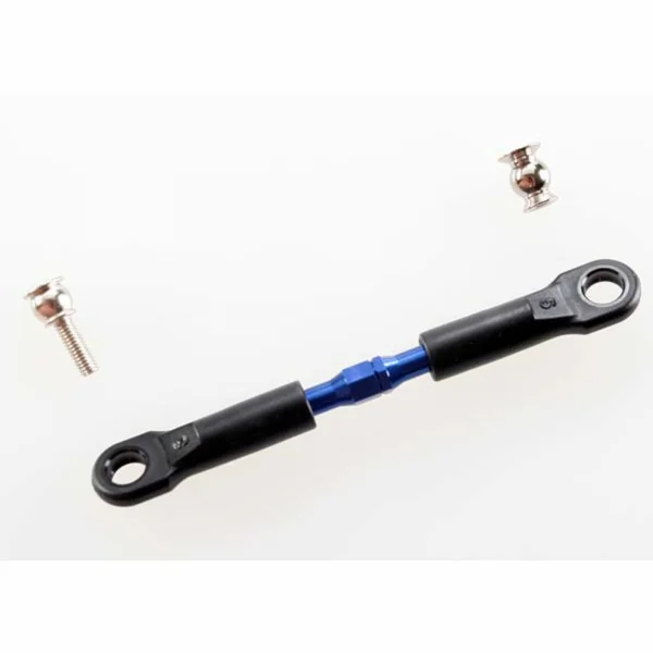 Traxxas Turnbuckle Aluminium (blue-anodized) camber link front 39mm (1)(assembled w/rod ends)/hollow balls (2)(See part 3741A for complete camber link set)