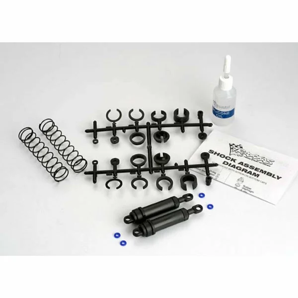 Traxxas Ultra Shocks (black) (xx-long) (complete w/ spring pre-load spacers springs) (rear) (2)