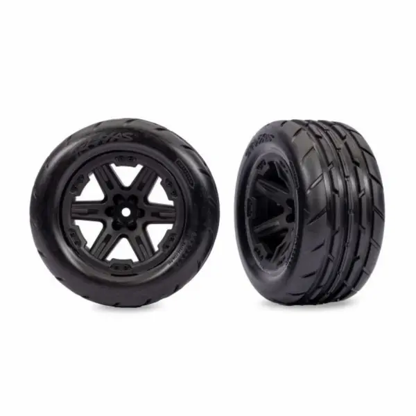 Traxxas RXT 2.8 Black Wheels + Tyres (2)