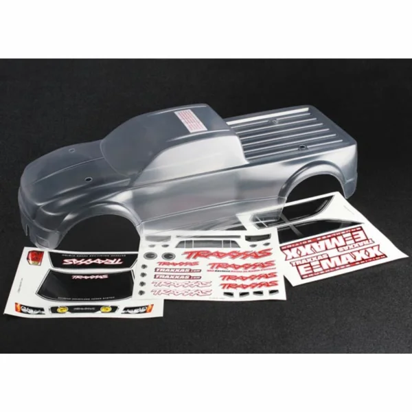 Traxxas Body E-MAXX Brushless (clear requires painting)/ decal sheet