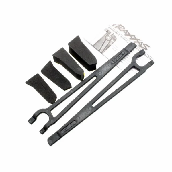 Traxxas Hold downs battery left right (2)/ foam spacers (4) (allows for installation of taller multi-cell batteries)