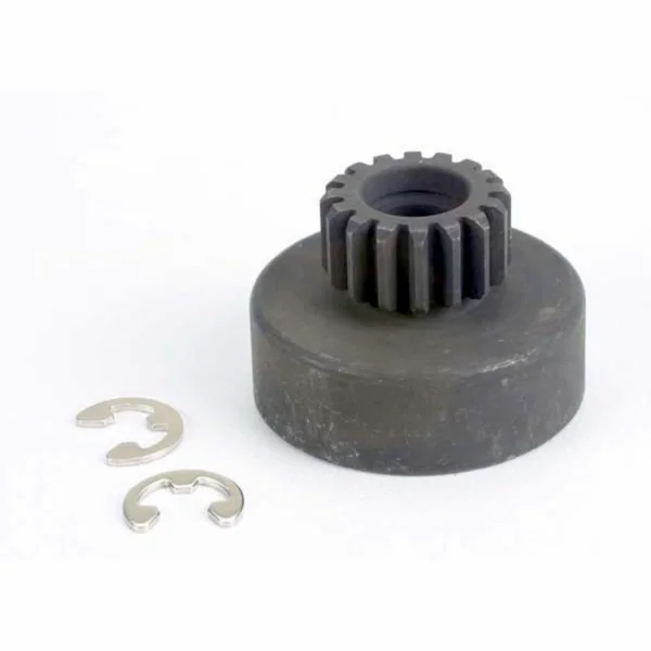 Traxxas Clutch bell (16-tooth)/5x8x0.5mm fiber washer (2)/ 5mm E-clip (requires 2728 - ball bearings 5x8x2.5mm (2)
