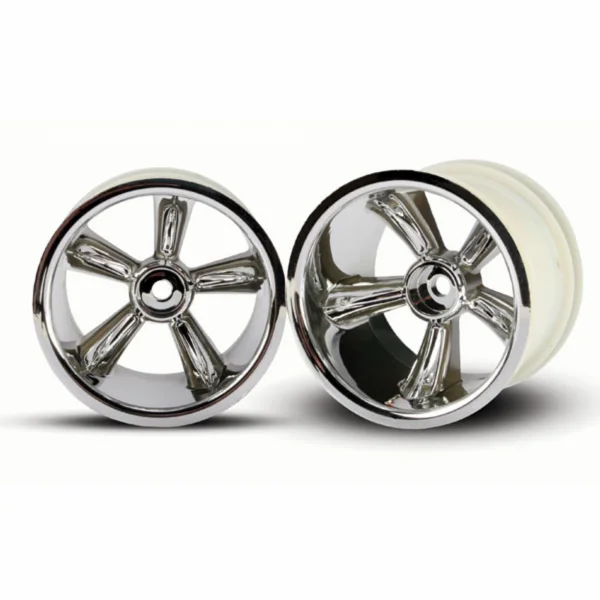 Traxxas Pro Star Chrome Wheels - 2.2 Inch Diameter - 12mm Hex Fit