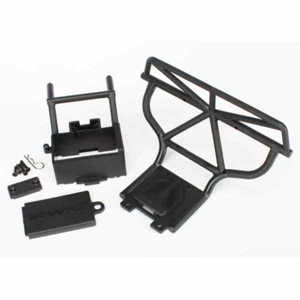 Traxxas Bumper (rear)/ battery box/ battery box cover/ switch cover/ body clip/ 3x15mm RM (2)/ 3x12mm CM (2)